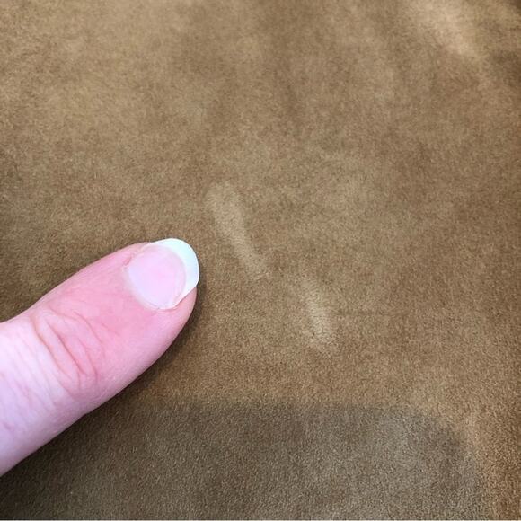 Maje caramel tan brown goat suede hook front popover top size 2 or US 6 - Picture 9 of 16